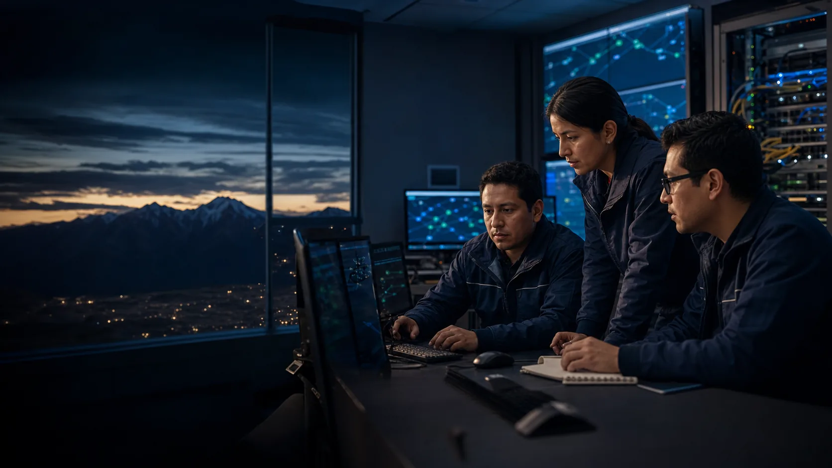 Equipo técnico de EDDAS HG supervisando una operación tecnológica